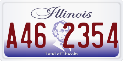 IL license plate A462354