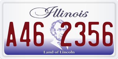 IL license plate A462356