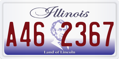 IL license plate A462367