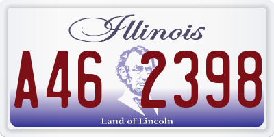 IL license plate A462398
