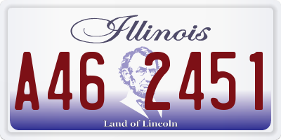 IL license plate A462451