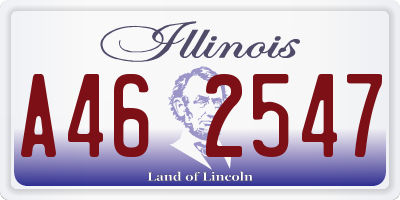 IL license plate A462547