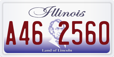 IL license plate A462560