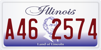 IL license plate A462574