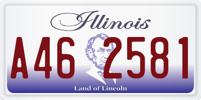 IL license plate A462581