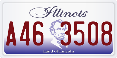 IL license plate A463508
