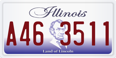 IL license plate A463511