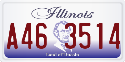 IL license plate A463514