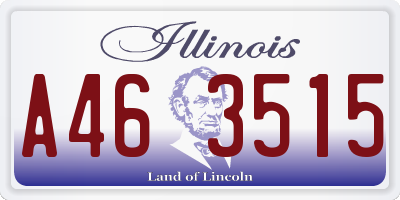 IL license plate A463515