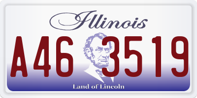 IL license plate A463519