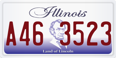 IL license plate A463523