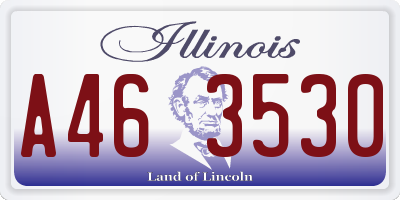 IL license plate A463530