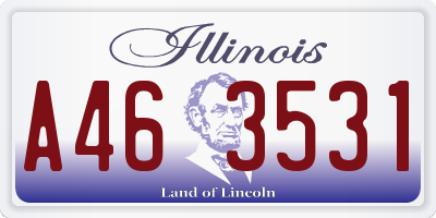 IL license plate A463531