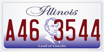 IL license plate A463544