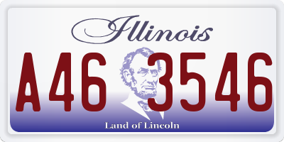 IL license plate A463546