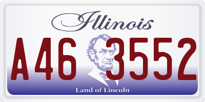 IL license plate A463552