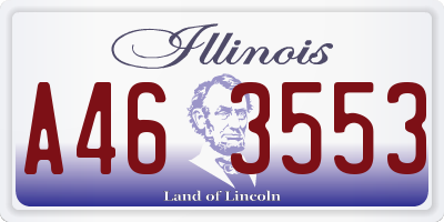IL license plate A463553