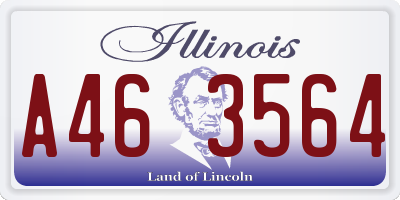 IL license plate A463564