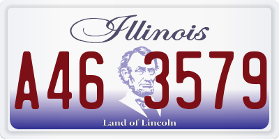 IL license plate A463579