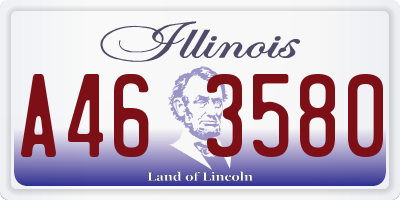 IL license plate A463580