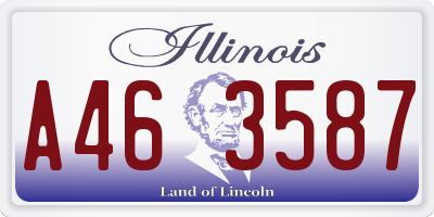 IL license plate A463587