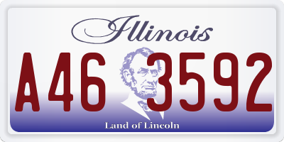 IL license plate A463592
