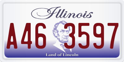 IL license plate A463597