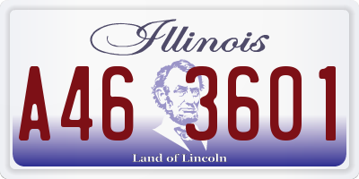 IL license plate A463601