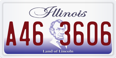 IL license plate A463606