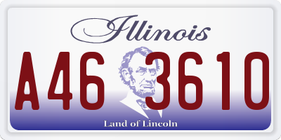 IL license plate A463610