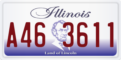 IL license plate A463611
