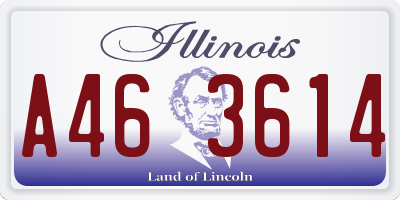 IL license plate A463614