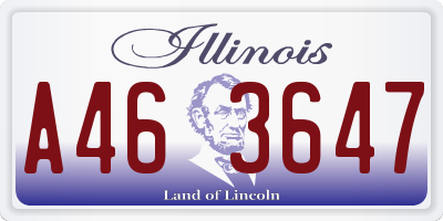 IL license plate A463647