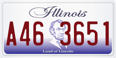 IL license plate A463651