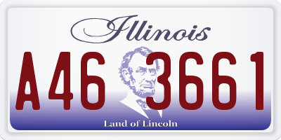 IL license plate A463661