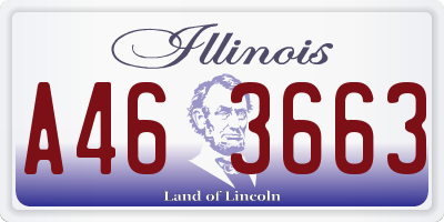 IL license plate A463663