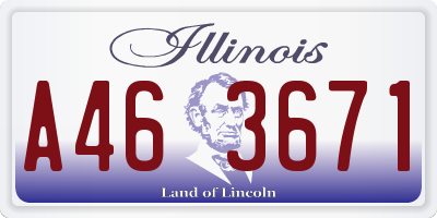 IL license plate A463671