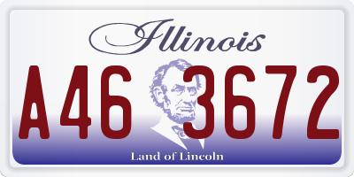 IL license plate A463672