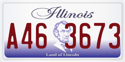 IL license plate A463673