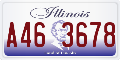 IL license plate A463678