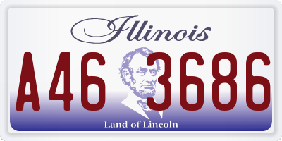 IL license plate A463686