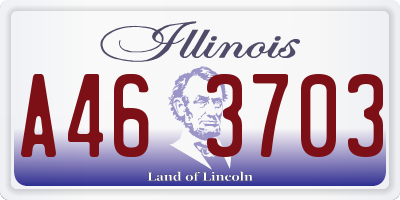 IL license plate A463703