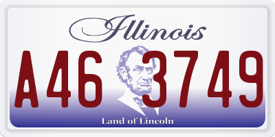 IL license plate A463749