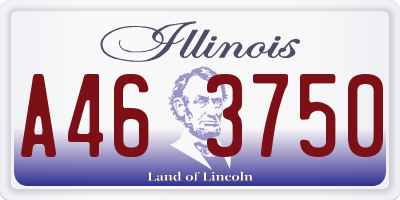 IL license plate A463750