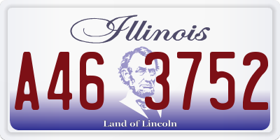 IL license plate A463752
