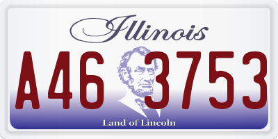 IL license plate A463753
