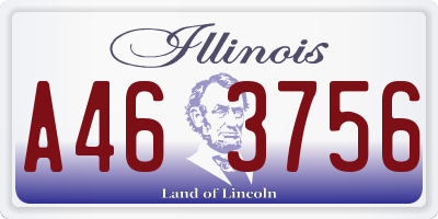 IL license plate A463756