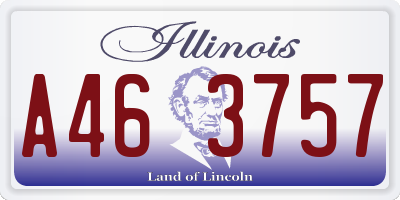 IL license plate A463757