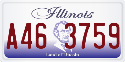 IL license plate A463759