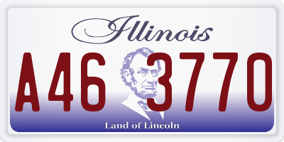 IL license plate A463770